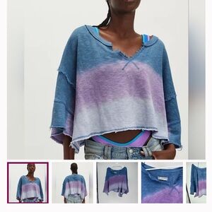 We the Free Cropped Poncho Sweater SMALL NEVER WORN has been washed once